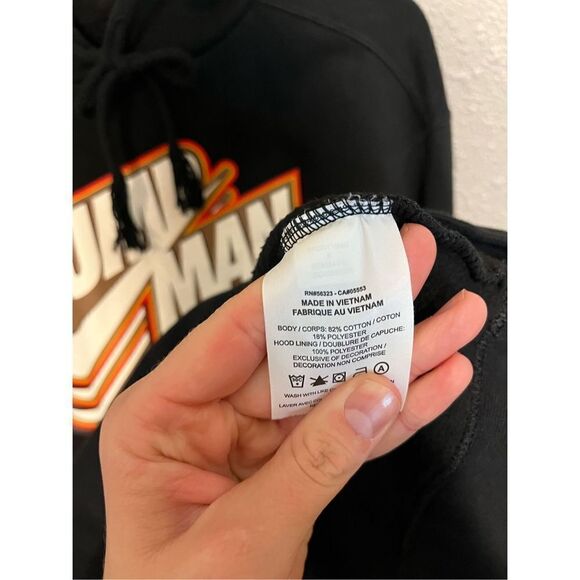 Nike Jordan Jump Swoosh Hoodie Black Orange White Size Small - Picture 4 of 4